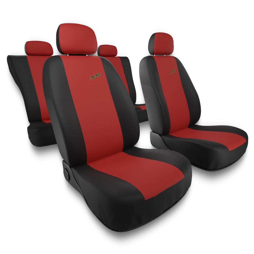 Universal Sitzbezüge Auto für BMW 5er E34, E39, E60, E61, F10, G30, G31  (1988-2019) - Autositzbezüge Schonbezüge für Autositze - X.R-RD rot