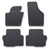 Gummifußmatten Auto für Seat Alhambra II (2010-2020) - schwarz Gummimatten Gummi Fußmatten