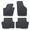 Gummifußmatten Auto für Volkswagen Sharan II Van (2010-2022) - Gummimatten Gummi Fußmatten - schwarz - 4 Stk.