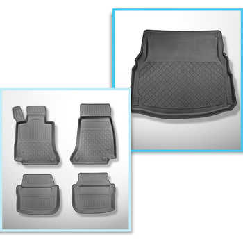 Set Kofferraumschale und angepasste Autoteppiche TPE für: Mercedes-Benz E Klasse