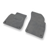 Fußmatten Auto für Audi Q7 II SUV (2015-....) - Premium Velours graue Automatten Autoteppiche