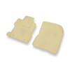Fußmatten Auto für Honda Civic VIII Coupé, Hatchback, Limousine (2006-2011) 4 türig - Premium Velours beige Automatten Autoteppiche