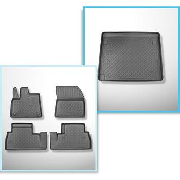 Set Kofferraumschale und angepasste Autoteppiche TPE für: Peugeot Rifter Van (06