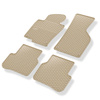 Gummifußmatten Auto für Volkswagen Passat CC Coupé (2008-2012) - Gummimatten Gummi Fußmatten - beige - 4 Stk.