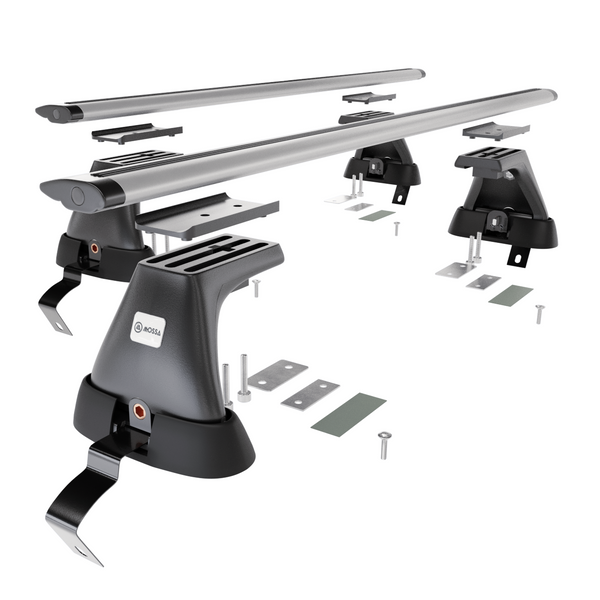 Aluminium-Dachträger für Fiat Grande Punto (2005-2010) - silbern Dachträger Dachgepäckträger - ohne Montagelemente