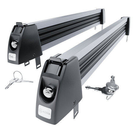 Skiträger auf dem Dachgepäckträger - Ski rack M-7705s - silber - für 5 Skipaare oder 4 Snowboards