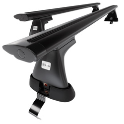 Aluminium-Dachträger für Volkswagen Passat B7 (2010-2014) - schwarz Dachträger Dachgepäckträger - ohne Montagelemente