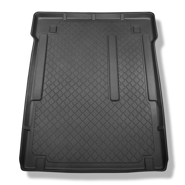 Kofferraumwanne für Citroen Jumpy Van (2007-2016) - Kofferraummatte rutschfest Schutzmatte - L2 (Löcher für Befestigungen der 3. Sitzreihe ausschneidbar)