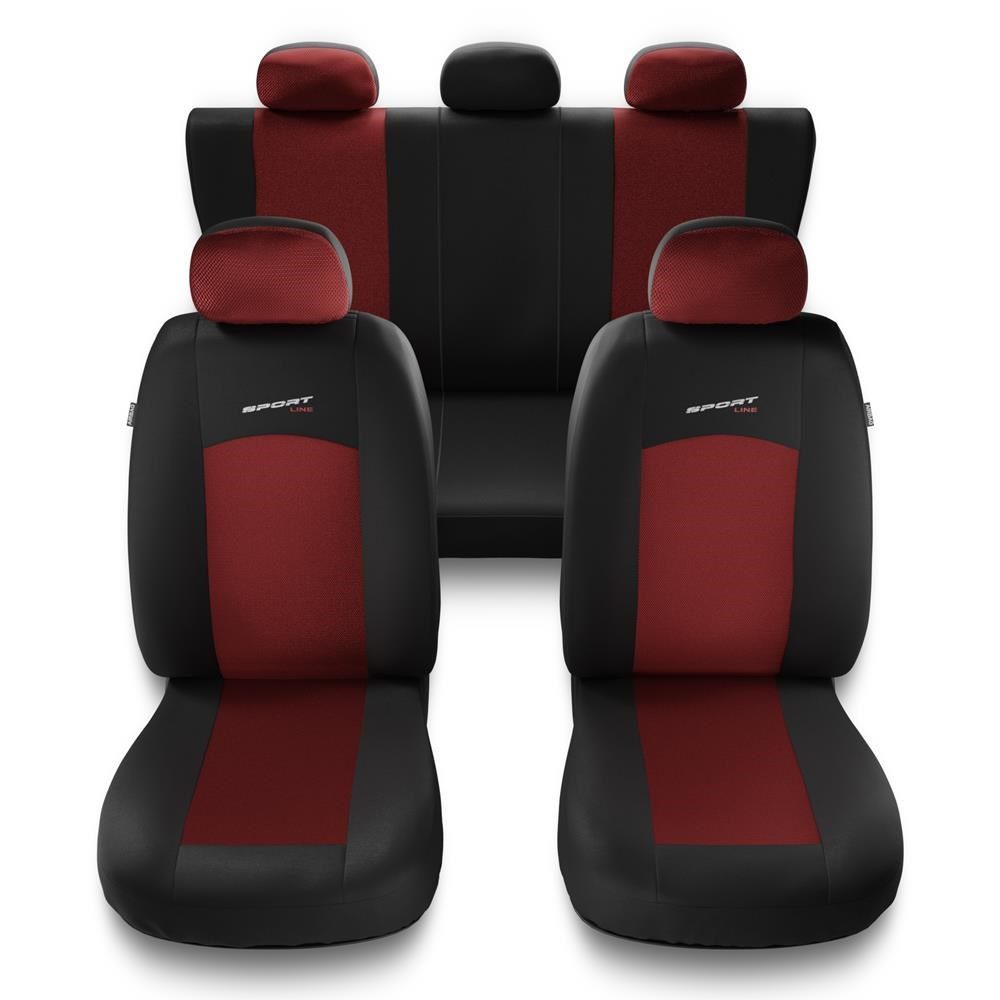 Universal Sitzbezüge Auto für BMW 3er E30, E36, E46, E90, F30, G20, G21  (1982-2019) - Autositzbezüge Schonbezüge für Autositze - S-RD rot