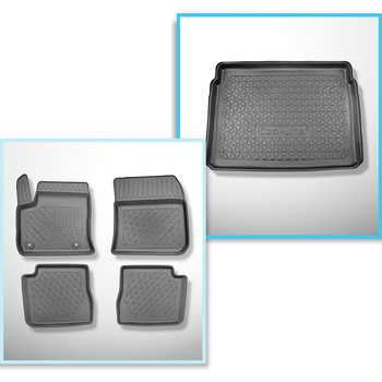 Set Kofferraumschale und angepasste Autoteppiche TPE für: Citroen E-C4 III Hatch