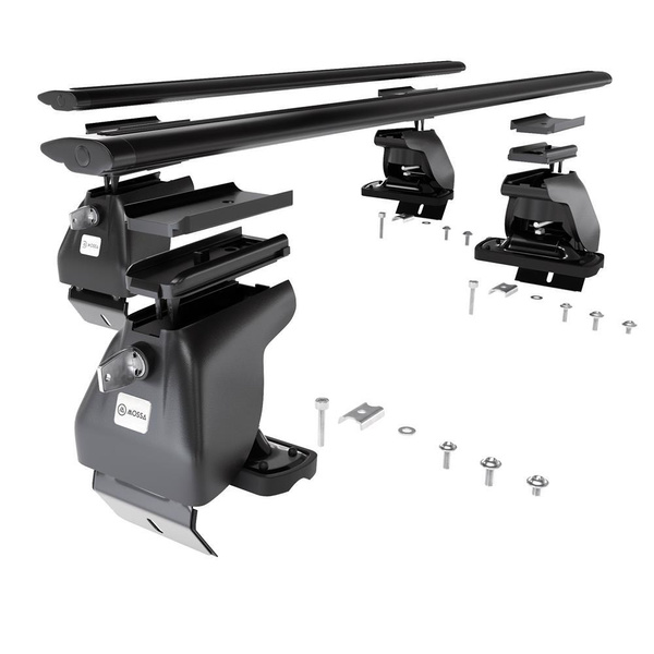 Aluminium-Dachträger für Renault Captur I (2013-2019) - schwarz Dachträger Dachgepäckträger - ohne Montagelemente