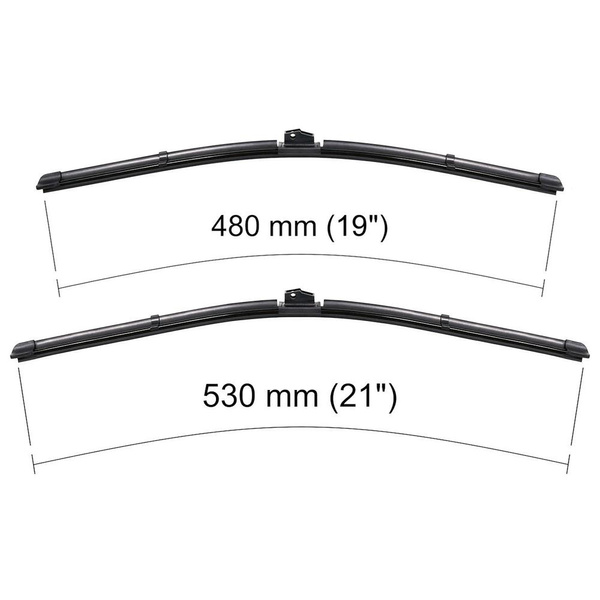 Vordere Scheibenwischer für Volkswagen Polo IV Classic, Hatchback (06.2005-02.2010) - Wischerblätter Flach