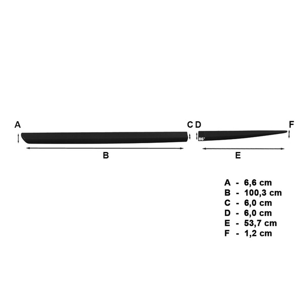 Schwarze Auto Seitenschutzleisten Ford Fiesta VII Hatchback (5 Türen) - (2008-2017) - (Länge: 1003mm; 537mm)