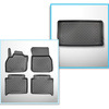 Set Kofferraumschale und angepasste Autoteppiche TPE für: Renault ZOE Hatchback (06.2019-2023)