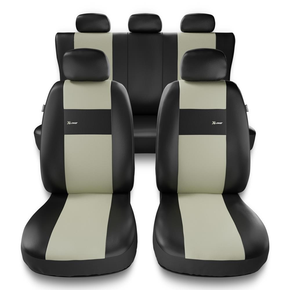 Universal Sitzbezüge Auto für BMW X5 E53, E70, F15, G05 (2000-2019) -  Autositzbezüge Schonbezüge für Autositze - XL-BE beige