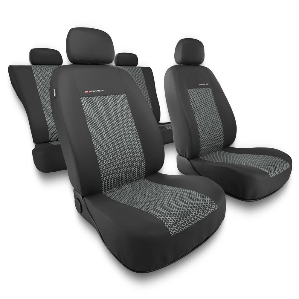 Universal Sitzbezüge Auto für Suzuki Swift II, III, IV, V, VI (1989-2019) -  Autositzbezüge Schonbezüge für Autositze - UNE-2 Muster 2 (grau)