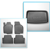 Set Kofferraumschale und angepasste Autoteppiche TPE PREMIUM für: Seat Alhambra II Van (09.2010-03.2022) - 7 Sitze; 3. Reihe aufgestellt (hinter der 3. Sitzreihe), Teppiche ohne dritte Sitzreihe