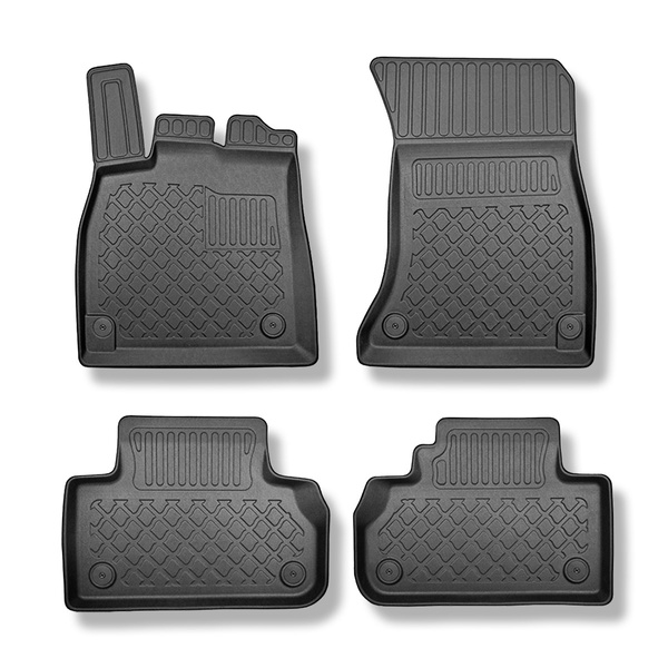 TPE Fußmatten Auto für Audi Q5 II FY SUV, Sportback (01.2017-08.2024) - schwarz Automatten Autoteppiche - auch mit Hybridantrieb