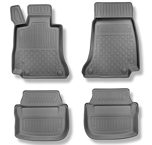 TPE Fußmatten Auto für Mercedes-Benz E Klasse C238 Coupé (04.2017-....) - schwarz Automatten Autoteppiche