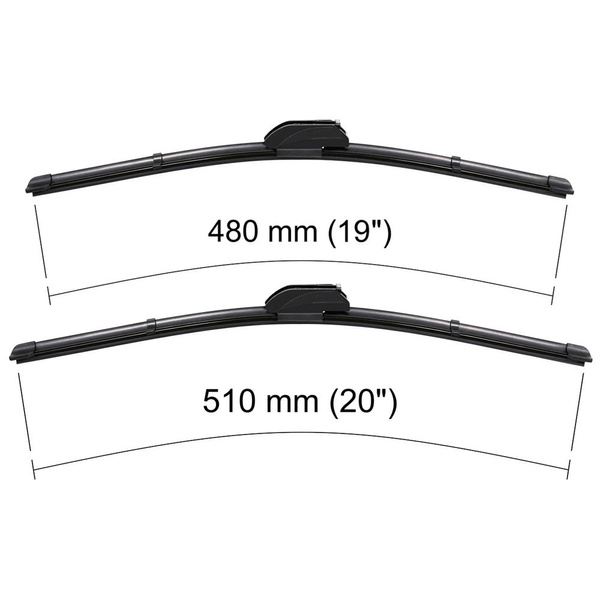 Vordere Scheibenwischer für Opel Astra G Caravan, Coupé, Hatchback, Cabriolet, Limousine (03.1998-07.2009) - Wischerblätter Flach