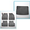 Set Kofferraumschale und angepasste Autoteppiche TPE für: Opel Astra K Hatchback (11.2015-12.2021) - obere Ladefläche; mit Not-Rad