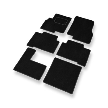 Fußmatten Auto für Mitsubishi Grandis MPV (2003-2011) - Premium Velours schwarze