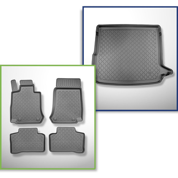 Set Kofferraumschale und angepasste Autoteppiche TPE für: Mercedes-Benz EQC N293