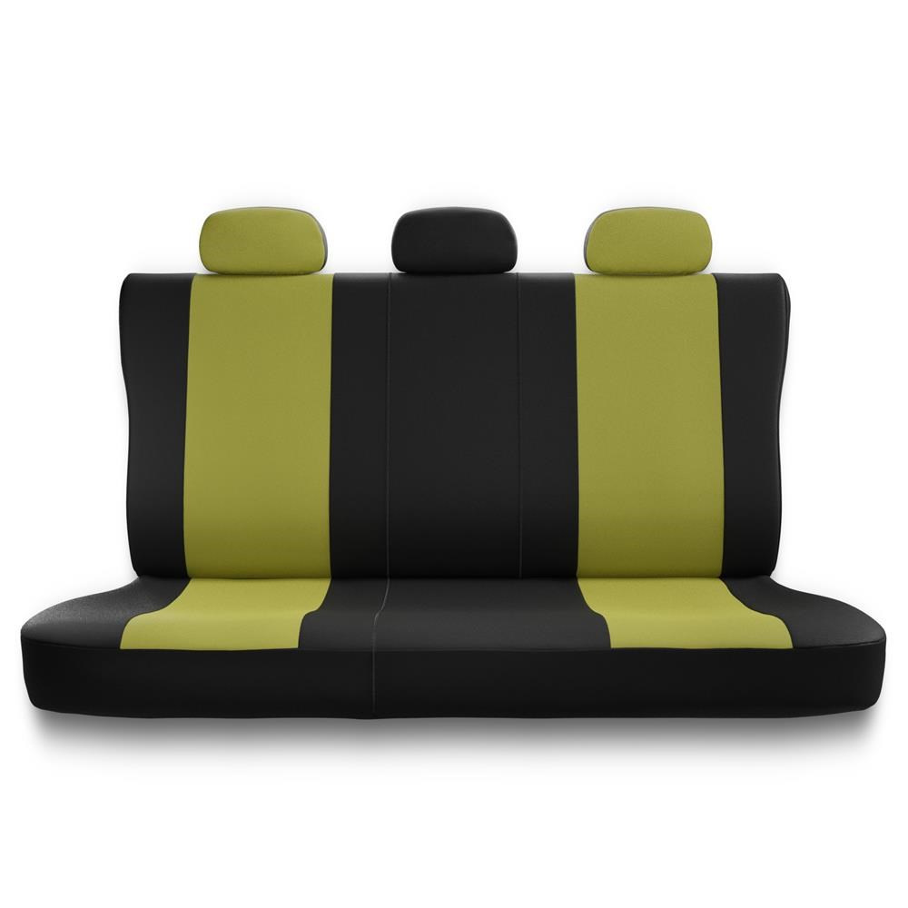 Universal Sitzbezüge Auto für Smart Forfour I, II (2004-2019) -  Autositzbezüge Schonbezüge für Autositze - MD-8 Muster 2 (beige)
