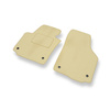 Fußmatten Auto für Seat Toledo III Hatchback (2004-2009) - Premium Velours beige Automatten Autoteppiche