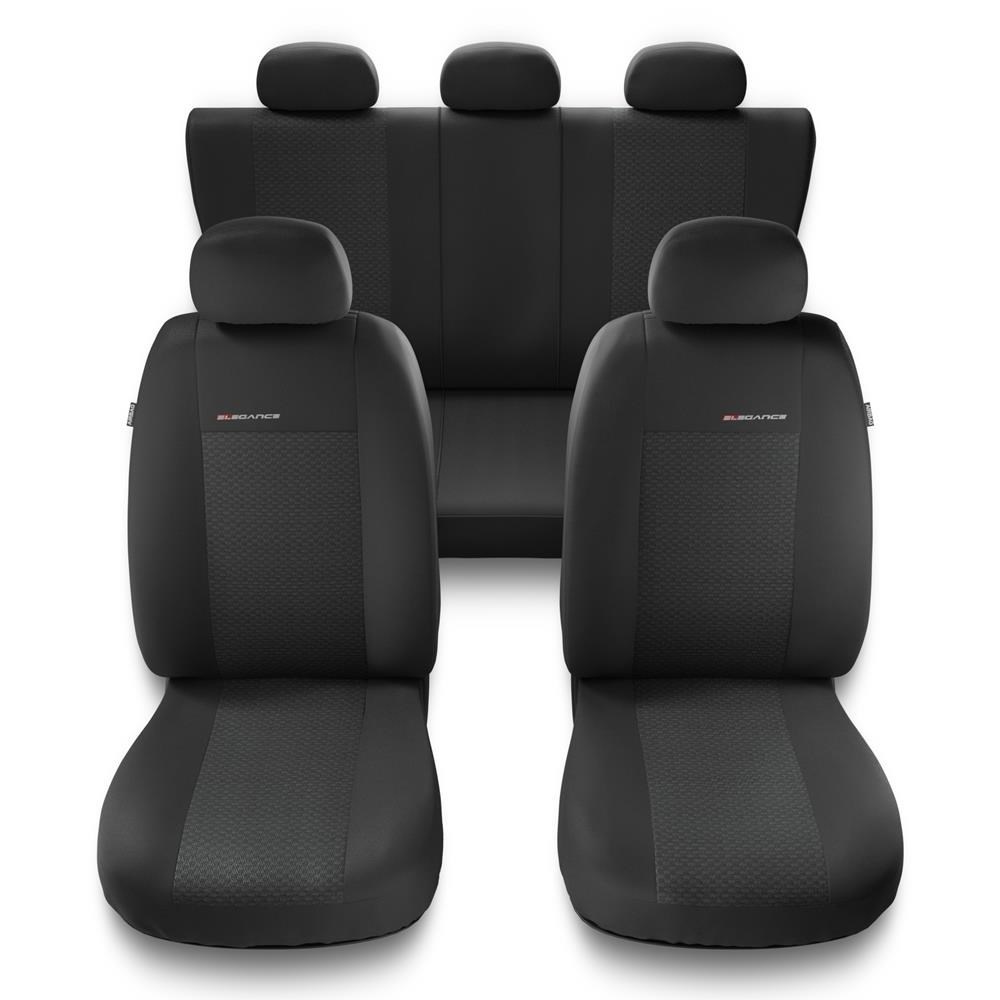 Universal Sitzbezüge Auto für Dacia Duster I, II (2010-2019) -  Autositzbezüge Schonbezüge für Autositze - UNE-3 Muster 3 (grau)
