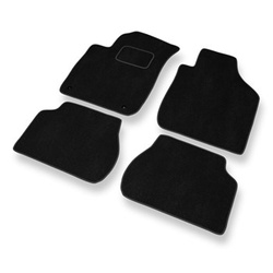 Fußmatten Auto für Kia Rio I Kombi, Limousine (2000-2005) - Premium Velours schwarze Automatten Autoteppiche