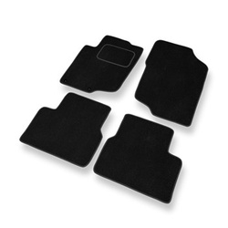 Fußmatten Auto für Peugeot 207 (2006-2012) - Premium Velours schwarze Automatten Autoteppiche