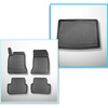 Set Kofferraumschale und angepasste Autoteppiche TPE für: Mercedes-Benz B Klasse W246 Sports Tourer (10.2011-12.2018) - unterer Kofferraum;ohne Variobox (ohne EASY VARIO PLUS SYSTEM)