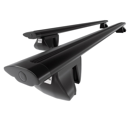 Aluminium-Dachträger für Skoda Roomster (2007-2015) - schwarz Dachträger Dachgepäckträger - reling
