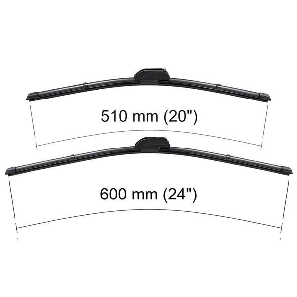 Vordere Scheibenwischer für Renault Laguna II Grandtour, Hatchback (03.2001-09.2007) - Wischerblätter Flach