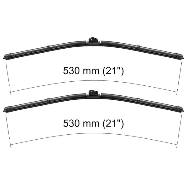 Vordere Scheibenwischer für Volkswagen Beetle Hatchback, Cabriolet (04.2011-2019) - Wischerblätter Flach