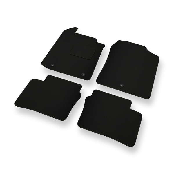 Fußmatten Auto für Kia Picanto III Hatchback (2017-....) - schwarze Automatten Autoteppiche