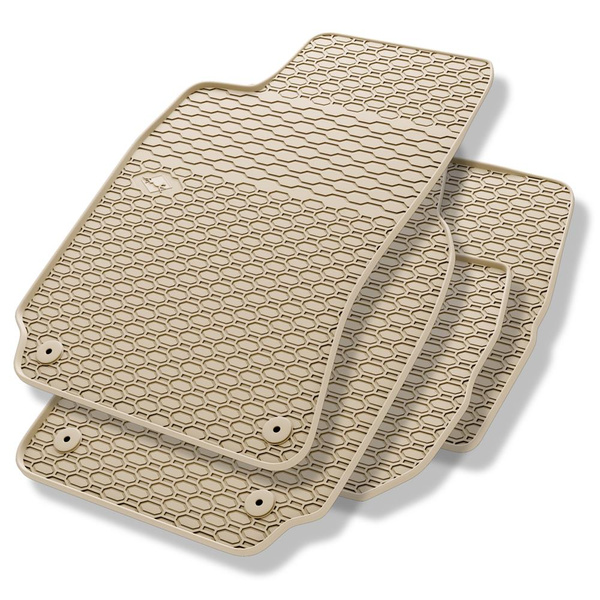 Gummifußmatten Auto für Volkswagen Passat B5 (1996-2005) - Gummimatten Gummi Fußmatten - beige