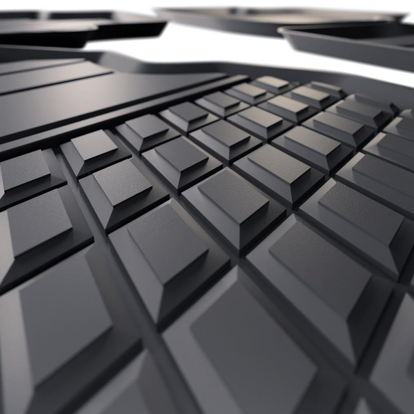 TPE Fußmatten Auto für Volkswagen T-Cross SUV (2018-....) - schwarz Automatten Autoteppiche