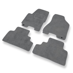 Fußmatten Auto für Kia Sportage II SUV (2004-2010) - Premium Velours graue Automatten Autoteppiche