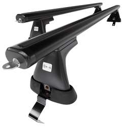 Aluminium-Dachträger für Renault Clio mk IV (2013-2019) - schwarz Dachträger Dachgepäckträger - ohne Montagelemente