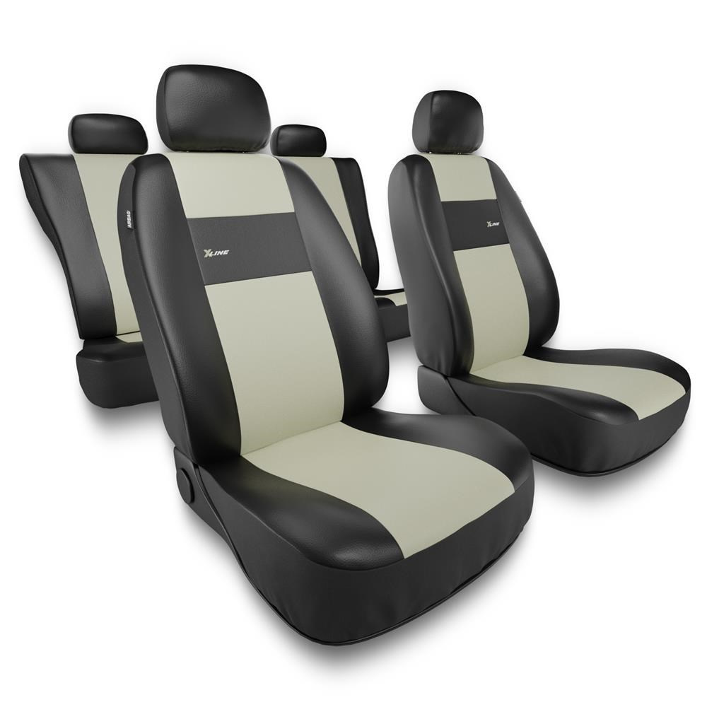 Universal Sitzbezüge Auto für BMW X5 E53, E70, F15, G05 (2000-2019) - Autositzbezüge  Schonbezüge für Autositze - XL-BE beige