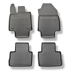 TPE Fußmatten Auto für Toyota RAV4 V SUV (01.2019-....) - schwarz Automatten Autoteppiche - auch mit Hybridantrieb; mit Automatikgetriebe