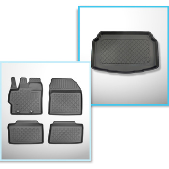 Set Kofferraumschale und angepasste Autoteppiche TPE für: Toyota Yaris IV Hatchb