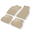 Gummifußmatten Auto für Audi A4 B8 Avant, Limousine (2007-2015) - Gummimatten Gummi Fußmatten - beige - 4 Stk.