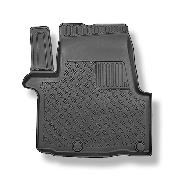 Set Kofferraumschale und angepasste Autoteppiche TPE PREMIUM für: Renault Trafic III Van (09.2014-....) - PKW (Kombi/Tour); hinter der 3. Sitzreihe; Kurzversion (short); Nicht-Gleitsitze, an Haken befestigt