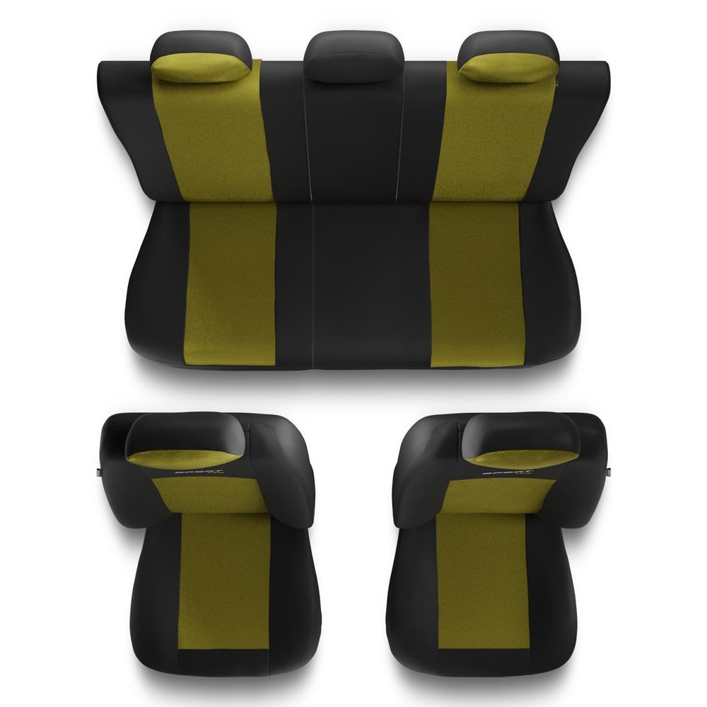 Universal Sitzbezüge Auto für Seat Arosa I, II (1997-2004) - Autositzbezüge  Schonbezüge für Autositze - S-Y gelb