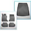 Set Kofferraumschale und angepasste Autoteppiche TPE für: BMW 5er F10 Limousine (2013-01.2017) - X-drive;vordere Sitzabstandsführungen (hinten) 365mm