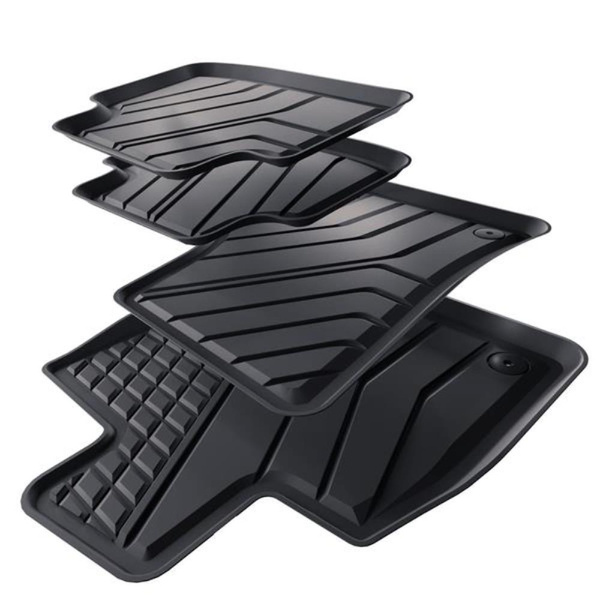 TPE Fußmatten Auto für Audi Q3 II SUV (2018-....) - schwarz Automatten Autoteppiche