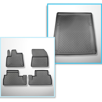 Set Kofferraumschale und angepasste Autoteppiche TPE für: Peugeot Rifter Van (06